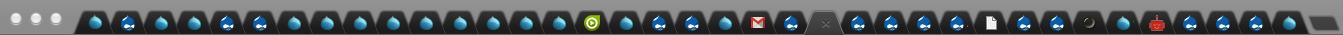 Screengrab of many many tabs open across the top of my browser.