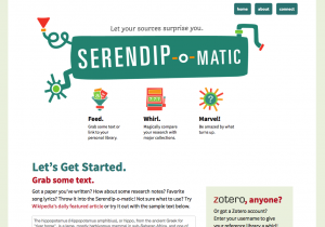 Screenshot of http://serendip-o-matic.com/