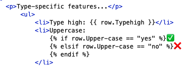 Screenshot of some of the code pulling my letterpress Gsheet data into my Jekyll webpage