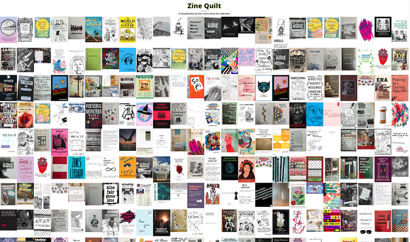 Photo of the zine cover visualization at ZineBakery.com/zine-quilt